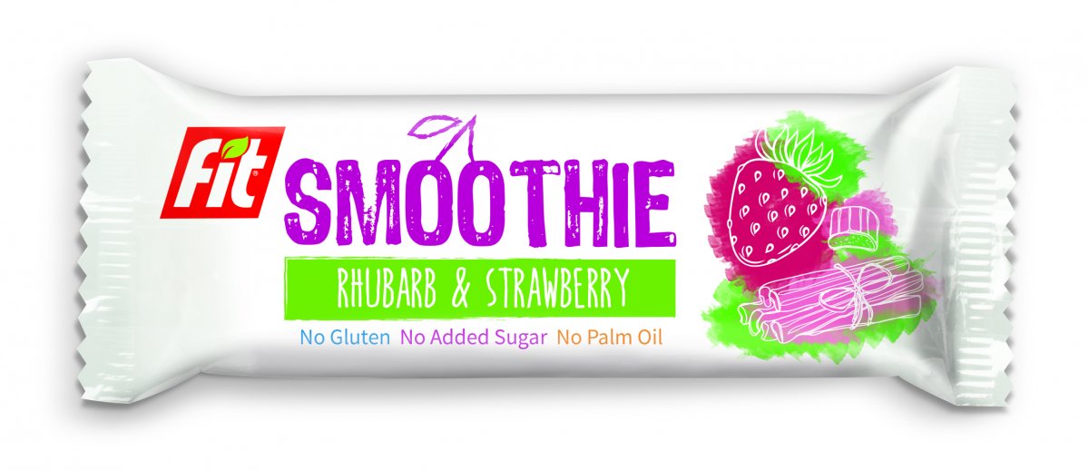 FIT SMOOTHIE BAR with rhubarb and strawberry